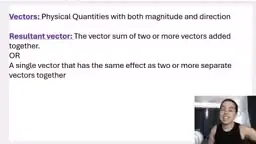 Resultant Vector Definition