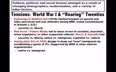 Tensions in American Society (1920s)
