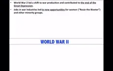 World War II Homefront Trends