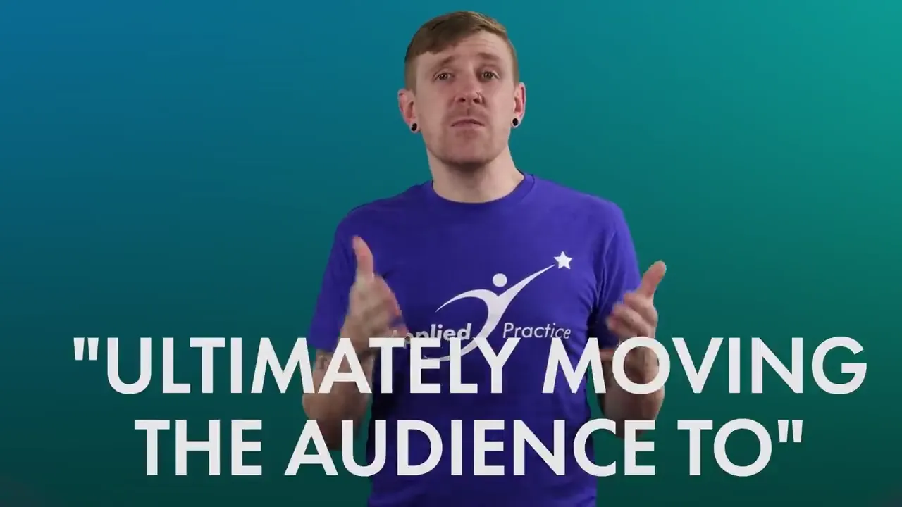 Key phrase for moving the audience to action