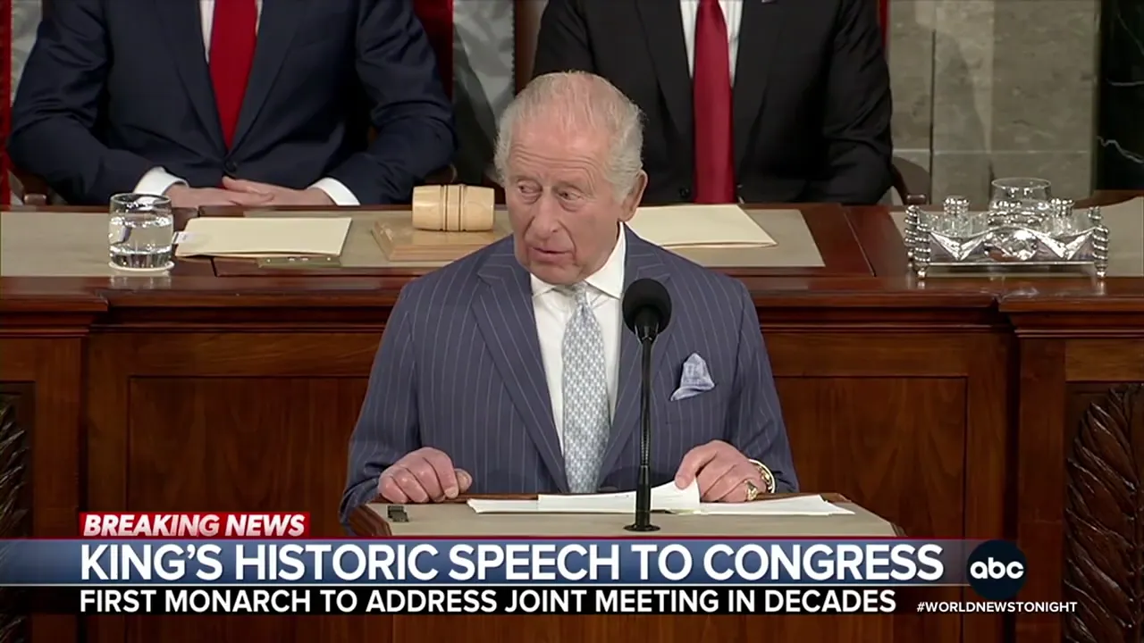 King Charles delivering historic address to US Congress