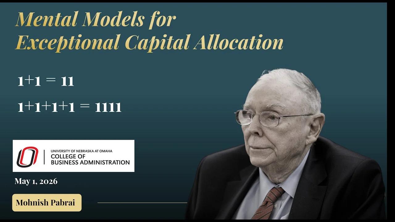 Mental Models for Exceptional Capital Allocation by Mohnish Pabrai