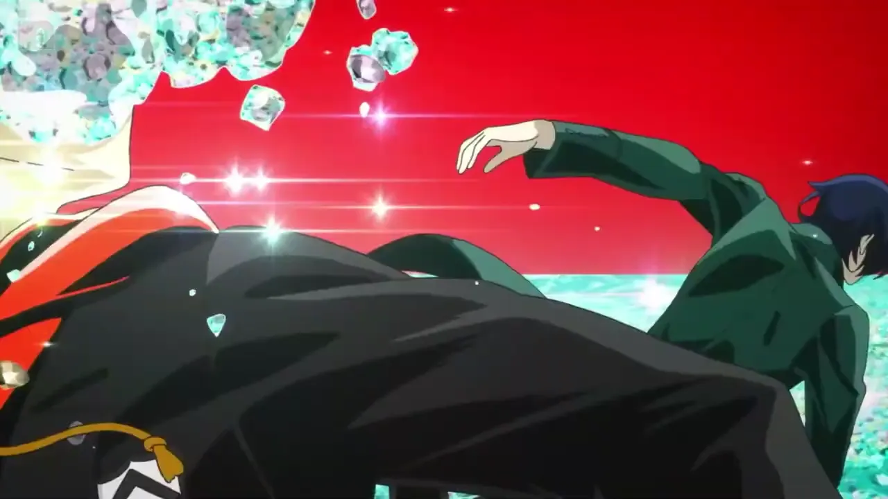 Dynamic anime-style action sequence