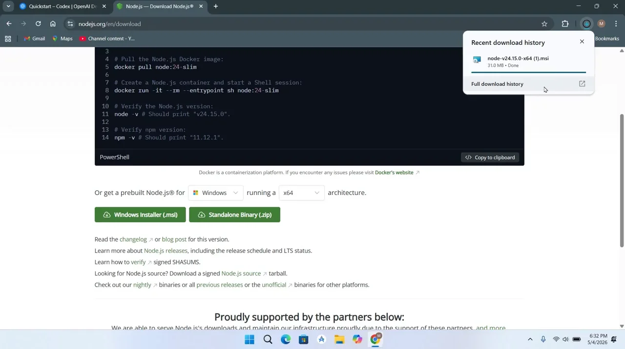 Установка программного обеспечения на Windows