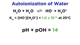 Summary of pH and pOH relationships
