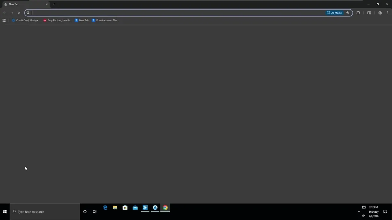 A dark screen displaying a web browser's new tab page with several open tabs, including "Create Cars, Mortgage,", "Easy Recipes, Health,", "New Tab", and "PocoLibros.com".