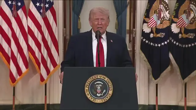 President Trump discussing Iran policy